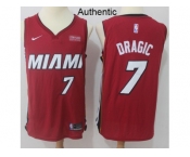 Men Nike Miami Heat #7 Goran Dragic Red NBA Authentic Statement Edition Jersey