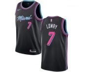 Men Nike Miami Heat #7 Kyle Lowry Black NBA Swingman City Edition 2018 19 Jersey