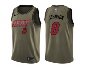 Men Nike Miami Heat #8 Tyler Johnson Green Salute to Service NBA Swingman Jersey