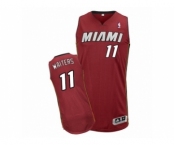 Men's Adidas Miami Heat #11 Dion Waiters Authentic Red Alternate NBA Jersey