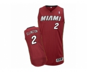 Men's Adidas Miami Heat #2 Wayne Ellington Authentic Red Alternate NBA Jersey