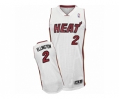 Men's Adidas Miami Heat #2 Wayne Ellington Authentic White Home NBA Jersey