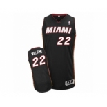 Men's Adidas Miami Heat #22 Derrick Williams Authentic Black Road NBA Jersey