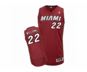 Men's Adidas Miami Heat #22 Derrick Williams Authentic Red Alternate NBA Jersey