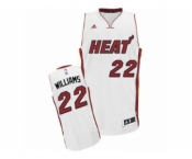 Men's Adidas Miami Heat #22 Derrick Williams Swingman White Home NBA Jersey