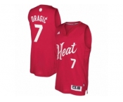 Men's Adidas Miami Heat #7 Goran Dragic Authentic Red 2016-2017 Christmas Day NBA Jersey