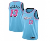 Men's Heat #13 Bam Adebayo Blue Basketball Swingman City Edition 2019-2020 Jersey