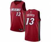 Men's Heat #13 Bam Adebayo Red Basketball Swingman Statement Edition Jersey