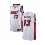 Men's Heat #13 Bam Adebayo White Basketball Swingman Association Edition Jersey