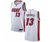 Men's Heat #13 Bam Adebayo White Basketball Swingman Association Edition Jersey