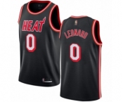 Men's Miami Heat #0 Meyers Leonard Authentic Black Fashion Hardwood Classics Basketball Jersey