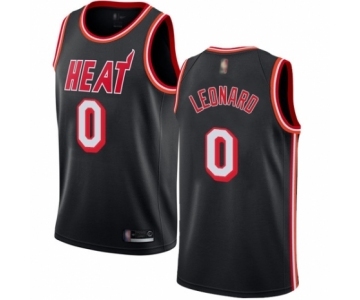 Men's Miami Heat #0 Meyers Leonard Authentic Black Fashion Hardwood Classics Basketball Jersey