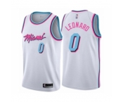 Men's Miami Heat #0 Meyers Leonard Authentic White Basketball Jersey - City Edition