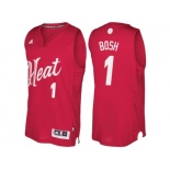 Men's Miami Heat #1 Chris Bosh 2016 Christmas Day Red NBA Swingman Jersey