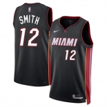 Men's Miami Heat #12 Dru Smith Black 2024 Icon Edition Stitched Basketball Jersey