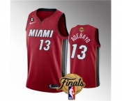 Men's Miami Heat #13 Bam Adebayo Red 2023 Finals Statement Edition With NO.6 Patch Stitched Basketball Jersey