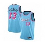 Men's Miami Heat #13 Edrice Adebayo Authentic Blue Basketball Jersey - 2019-20 City Edition