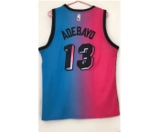 Men's Miami Heat #13 Edrice Adebayo Authentic Blue Basketball Jersey 2020-2021 City Edition