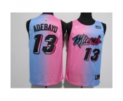 Men's Miami Heat #13 Edrice Adebayo Pink-Blue Swingman Basketball Jersey