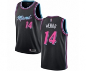 Men's Miami Heat #14 Tyler Herro Authentic Black Basketball Jersey - City Edition