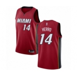 Men's Miami Heat #14 Tyler Herro Authentic Red Basketball Jersey Statement Edition