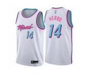 Men's Miami Heat #14 Tyler Herro Authentic White Basketball Jersey - City Edition