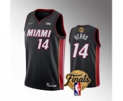 Men's Miami Heat #14 Tyler Herro Black 2023 Finals Icon Edition Stitched Basketball Jersey