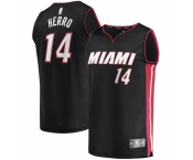 Men's Miami Heat #14 Tyler Herro Fanatics Branded Black 2020-21 Fast Break Replica Jersey