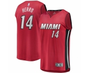 Men's Miami Heat #14 Tyler Herro Fanatics Branded Red 2020-21 Fast Break Replica Jersey