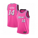 Men's Miami Heat #14 Tyler Herro Pink Swingman Jersey - Earned Edition