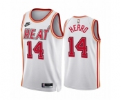 Men's Miami Heat #14 Tyler Herro White Classic Edition Stitched Basketball Jersey