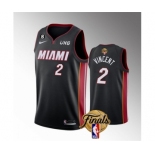 Men's Miami Heat #2 Gabe Vincent Black 2023 Finals Icon Edition With NO.6 Patch Stitched Basketball Jersey