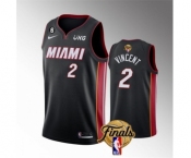 Men's Miami Heat #2 Gabe Vincent Black 2023 Finals Icon Edition With NO.6 Patch Stitched Basketball Jersey