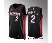 Men's Miami Heat #2 Terry Rozier III Black Icon Edition Stitched Basketball Jersey