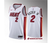 Men's Miami Heat #2 Terry Rozier III White Association Edition Stitched Basketball Jersey