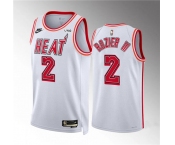 Men's Miami Heat #2 Terry Rozier III White Classic Edition Stitched Basketball Jersey