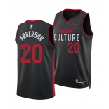 Men's Miami Heat #20 Kyle Anderson Black 2025 City Edition Stitched Basketball Jersey