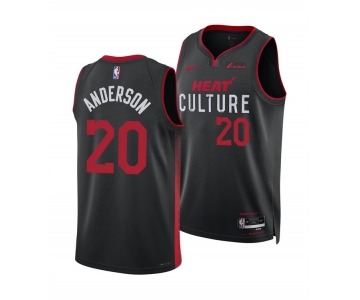 Men's Miami Heat #20 Kyle Anderson Black 2025 City Edition Stitched Basketball Jersey