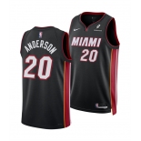 Men's Miami Heat #20 Kyle Anderson Black 2025 Icon Edition Swingman Stitched Basketball Jersey