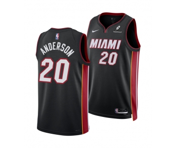 Men's Miami Heat #20 Kyle Anderson Black 2025 Icon Edition Swingman Stitched Basketball Jersey