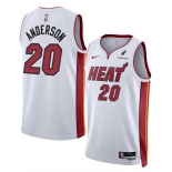 Men's Miami Heat #20 Kyle Anderson White 2025 Association Edition Swingman Stitched Basketball Jersey