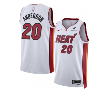 Men's Miami Heat #20 Kyle Anderson White 2025 Association Edition Swingman Stitched Basketball Jersey