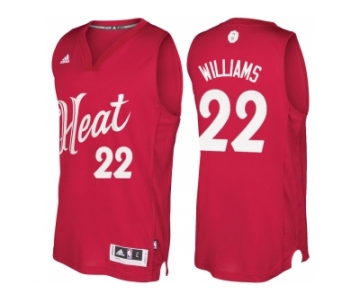 Men's Miami Heat #22 Derrick Williams Red 2016 Christmas Day NBA Swingman Jersey