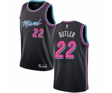 Men's Miami Heat #22 Jimmy Butler Authentic Black Basketball Jersey - City Edition