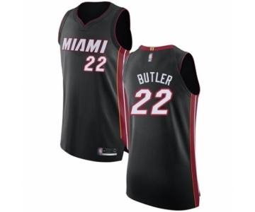 Men's Miami Heat #22 Jimmy Butler Authentic Black Basketball Jersey - Icon Edition