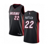 Men's Miami Heat #22 Jimmy Butler Authentic Black Fashion Hardwood Classics Basketball Jersey