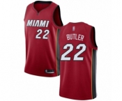 Men's Miami Heat #22 Jimmy Butler Authentic Red Basketball Jersey Statement Edition