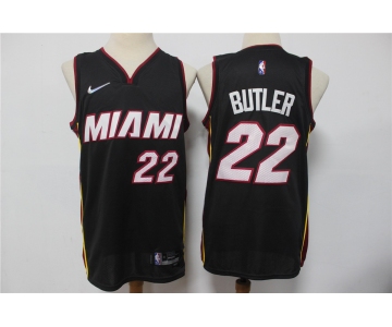 Men's Miami Heat #22 Jimmy Butler Black 75th Anniversary Diamond 2021 Stitched Jersey