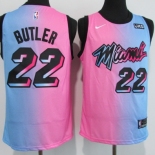 Men's Miami Heat #22 Jimmy Butler Pink-Blue Swingman Basketball Jersey