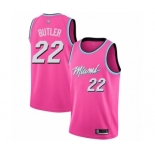 Men's Miami Heat #22 Jimmy Butler Pink Swingman Jersey - Earned Edition